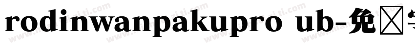 rodinwanpakupro ub字体转换